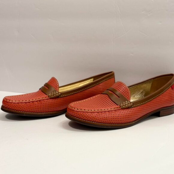 Marc Joseph New York Women's Pink and Brown Loafers - Picture 6 of 8